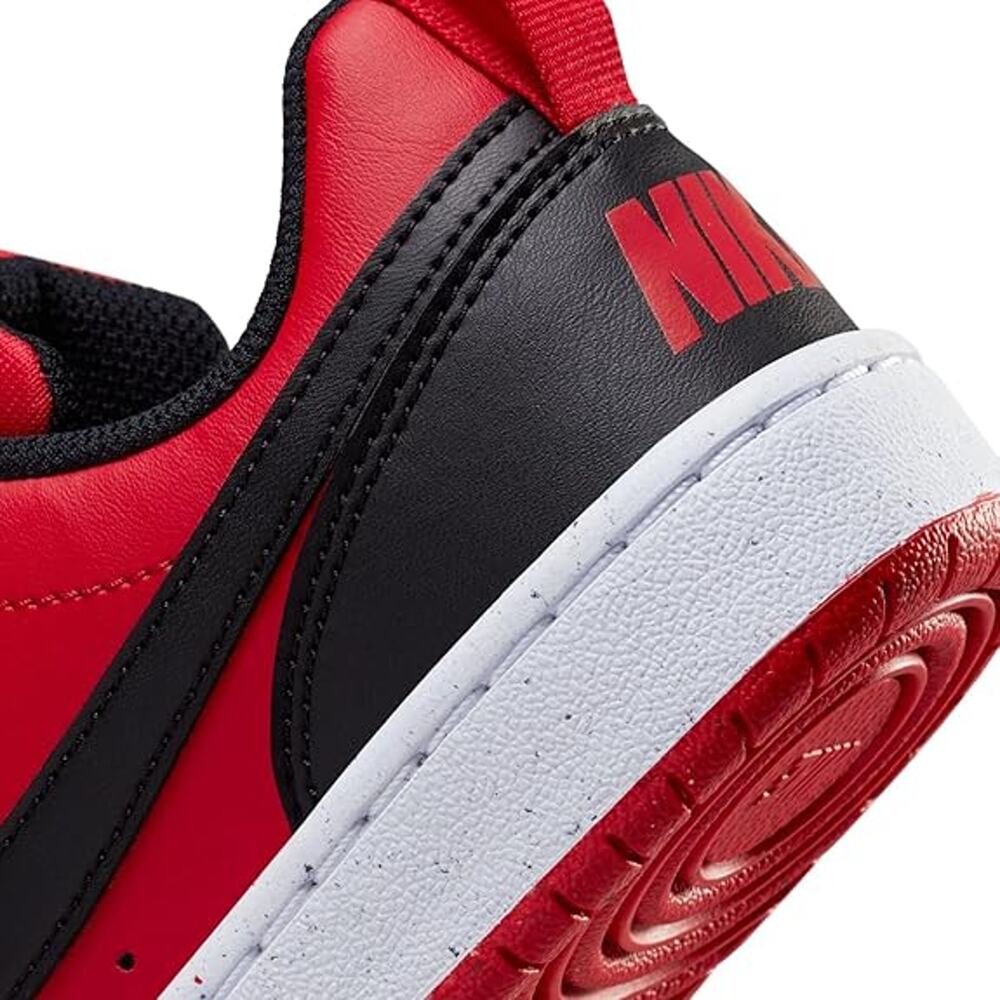 NWT Nike Unisex Court Borough Low Recraft Shoes,Red/Black/White,6.5 Big Kid - Picture 4 of 7
